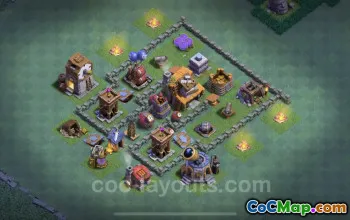 Top Builder Hall 4 Anti 3-Star Base Design - Clash of Clans #22721