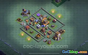 Top Builder Hall 4 Anti 3 Stars Base - Clash of Clans #22722