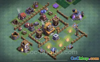 Top Builder Hall 4 Anti 3 Stars Base Design - Clash of Clans #22704
