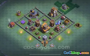 Top Builder Hall 4 Anti Everything Base Design - Clash of Clans #22738