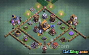 Top Builder Hall 4 Anti Everything Base Design - Clash of Clans #22746