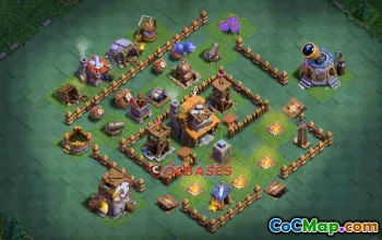 Top Builder Hall 4 Trophy Base - Anti 3 Stars | COC #22901