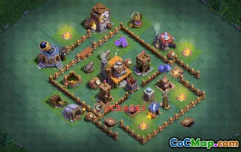 Top Builder Hall 4 Trophy Base for Clash of Clans – Anti 3 Stars #22899