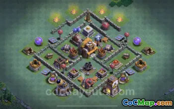 Top Builder Hall 5 Anti 2 Stars Base Design & Link - CoC #22827