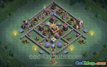 Top Builder Hall 5 Anti-Everything Base Design - Clash of Clans #17813