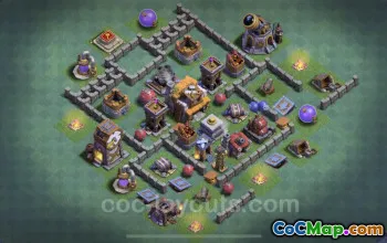 Top Builder Hall 5 Anti-Everything Base Design - Clash of Clans #22793