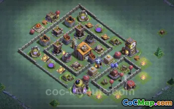 Top Builder Hall 6 Anti 3 Stars Base Design & Link - CoC #22907