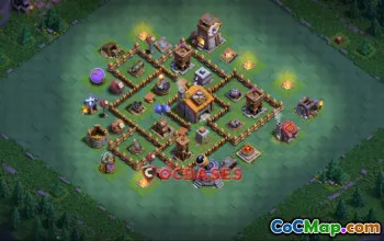 Top Builder Hall 6 Trophy Base - Clash of Clans Strategy #23016