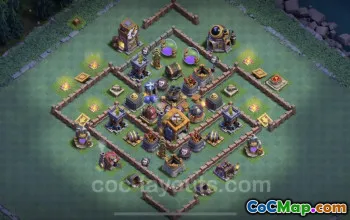 Top Builder Hall 7 Anti-Everything Base Design - Clash of Clans #23018