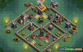 Top Builder Hall 8 Trophy Base for Clash of Clans #23392