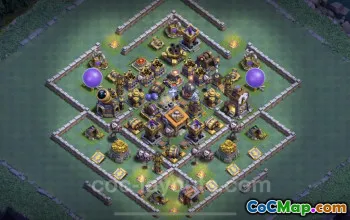 Top Builder Hall 9 Base Design with Link - Clash of Clans #23135