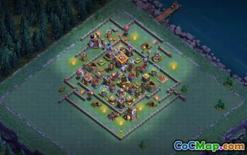 Top Builder Hall 9 Disposés pour COC: Cartes de l'agriculture et des trophées # 16286