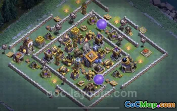 Top Builder Hall 9 Max Base Design with Link - Clash of Clans #23138