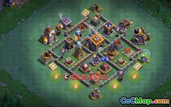 Top Builder Hall 9 Trophy Base for Clash of Clans #23313