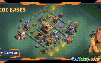 Desain & Tautan Dasar Aula Pembangun Teratas Level 4 - COC BH04 #18366