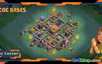 Design básico e link do Top Builder Hall nível 6 - Clash of Clans #18421