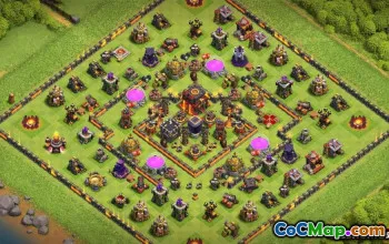 TH10基本布局的顶级冲突：农业和奖杯地图＃10125
