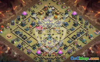 Top Clash of Clans TH17 Base Copy & Link #54040