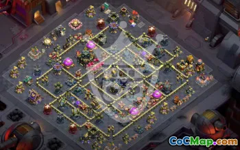 Top Clash of Clans TH17 Base Layout & Map #53809