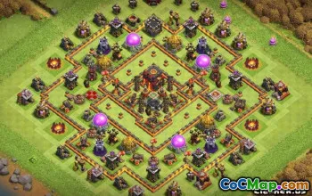 კლანების ზედა შეტაკება Town Hall 10 ბაზის განლაგება და რუქები #13980