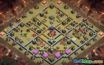 Nejlepší střet radnice Clans 14 Base Base Layouts and Maps #14655