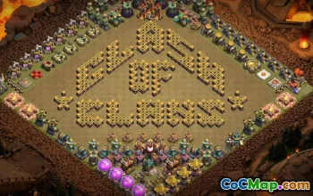 최고 충돌 씨족 타운 홀 14 기본 레이아웃 및지도 #16143