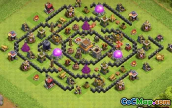 Top Clash of Clans Municipio 8 Layout di base e mappe #12863