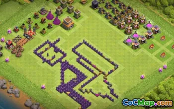 Top Clash of Clans Hall de la mairie 8 Lisages et cartes de base # 13808