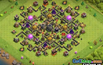 Top Clash of Clans Town Hall 9 Base Layouts & Maps #13406