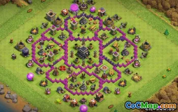कबीले टाउन हॉल 9 बेस लेआउट और मैप्स #14395 का शीर्ष संघर्ष