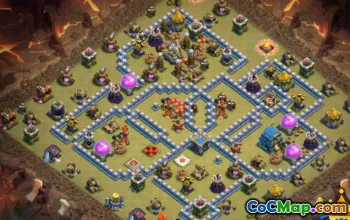 Top COC Base Układy do ratusza 12 - Mapy domu i wojny #16221