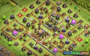 शीर्ष सीओसी बेस लेआउट: टाउन हॉल 11, युद्ध आधार और नक्शे #12939