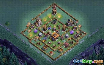 Topp COC -baslayouter: Town Hall 7, Builder & Farming Maps #14028