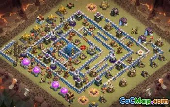 “顶级COC TH12基本布局：家庭，战争和奖杯地图”＃10199