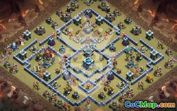 Top CoC TH13 Base Layout with Copy Link #53779