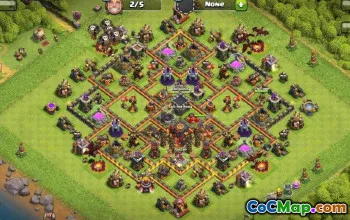 CoC Town Hall 10 საბაზისო განლაგება: ფერმერული და ტროფეის რუქები #16516