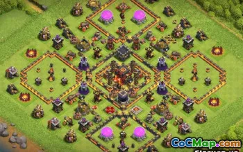 顶级COC市政厅10基本布局：农业，战争和更多＃12442