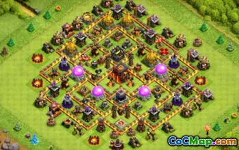 COC市政厅10号农业和奖杯的基本布局＃11790