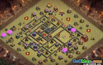 顶级COC市政厅10基本布局和地图 - 部落冲突＃11094