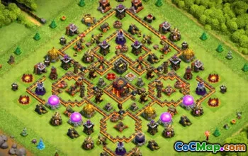 顶级COC市政厅10基本布局和地图 - 部落冲突＃11852
