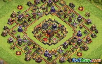 顶级COC市政厅10基本布局和地图 - 部落冲突＃12630