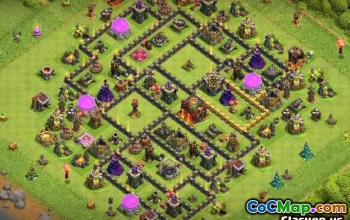 顶级COC市政厅10基本布局和地图|部落冲突＃13531