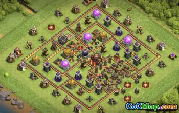 顶级COC市政厅10基本布局和地图 - 立即复制！ ＃10027