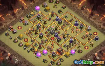 顶级COC市政厅10基本布局和地图 - 立即复制！ ＃11402