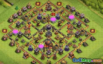 顶级COC市政厅10基本布局和地图 - 立即复制！ ＃12528