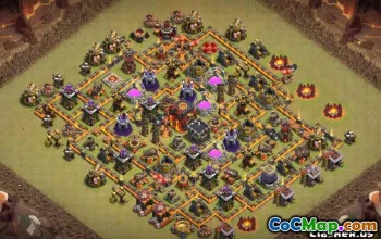 Top COC Town Hall 10 Layouts & Maps for Farming & Trophies #13612