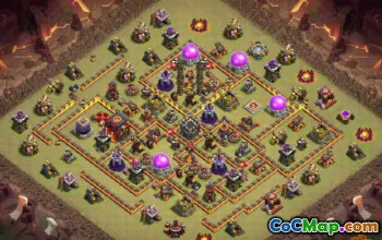 最高COC市政厅10基本布局和成功的地图＃10956