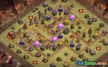 COC Town Hall 10 ბაზის განლაგება და რუქები წარმატებისთვის #15415