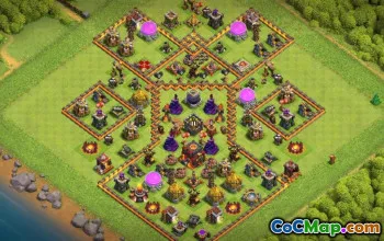 COC Town Hall 10 ბაზის განლაგება და რუქები წარმატებისთვის #16215