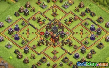 Topp COC Town Hall 10 Base Layouts & Maps for War #13013